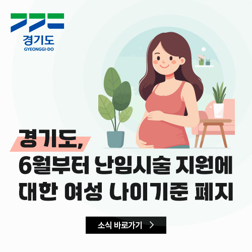 경기도, 6월부터 난임시술 지원에 대한 여성 나이기준 폐지